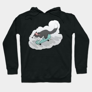 Cool collie skateboarding Hoodie